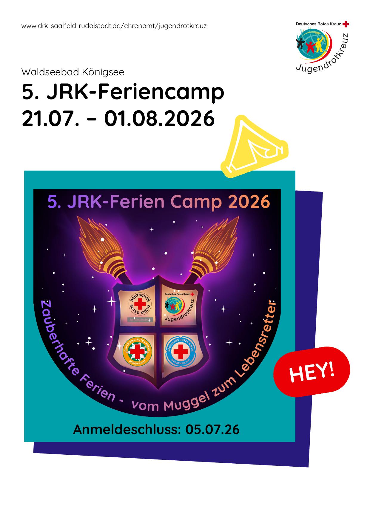 Anmeldung JRK Ferien Camp 2026 erste seite